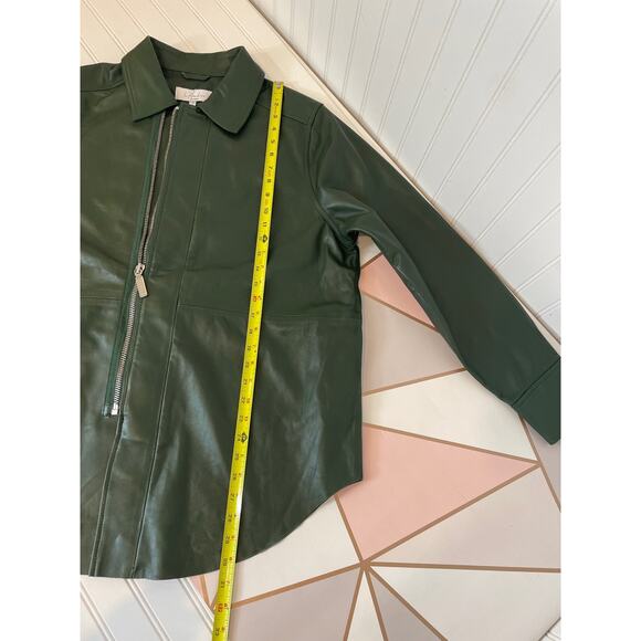 NWT REVOLVE Nikko Leather Shacket in GreenL'Academie Moto Biker Outdoor Size M - Picture 5 of 9